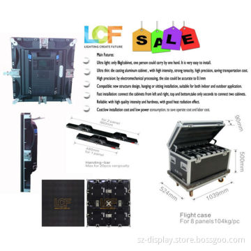 China shenzhen electronics Rental series p6 indoor rental full color led display